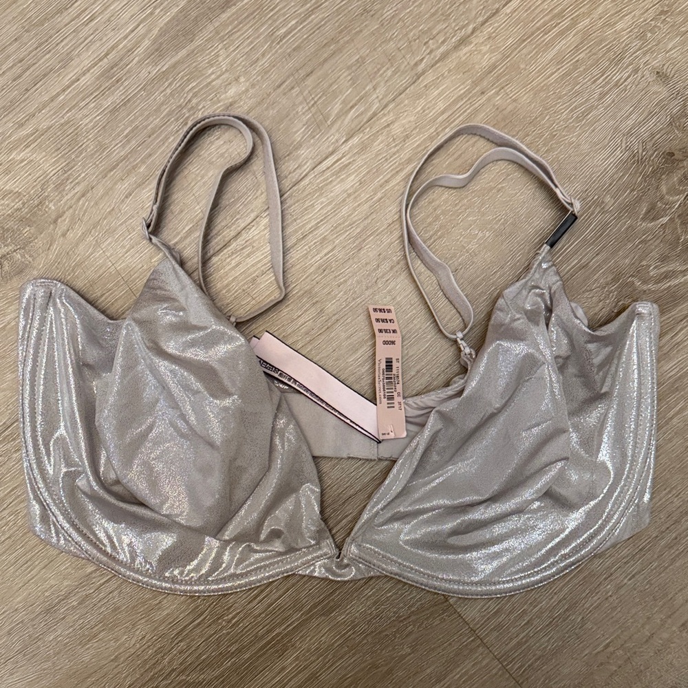 Victoria's Secret Shiny Silver Bra